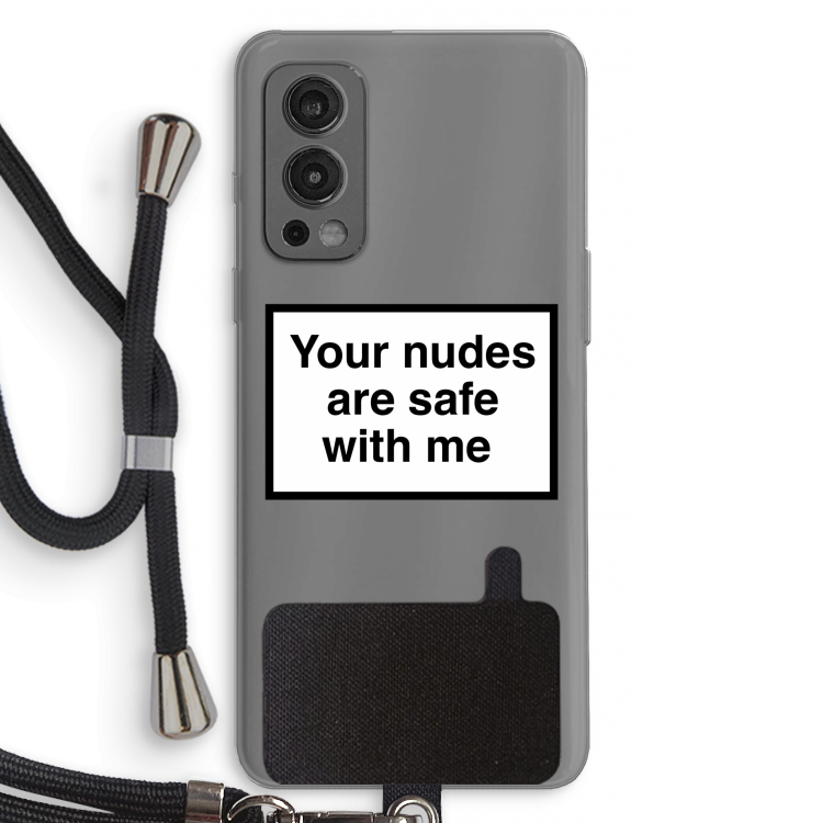 Safe with me: OnePlus Nord 2 5G Transparant Hoesje met koord