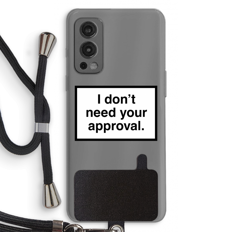 Don't need approval: OnePlus Nord 2 5G Transparant Hoesje met koord