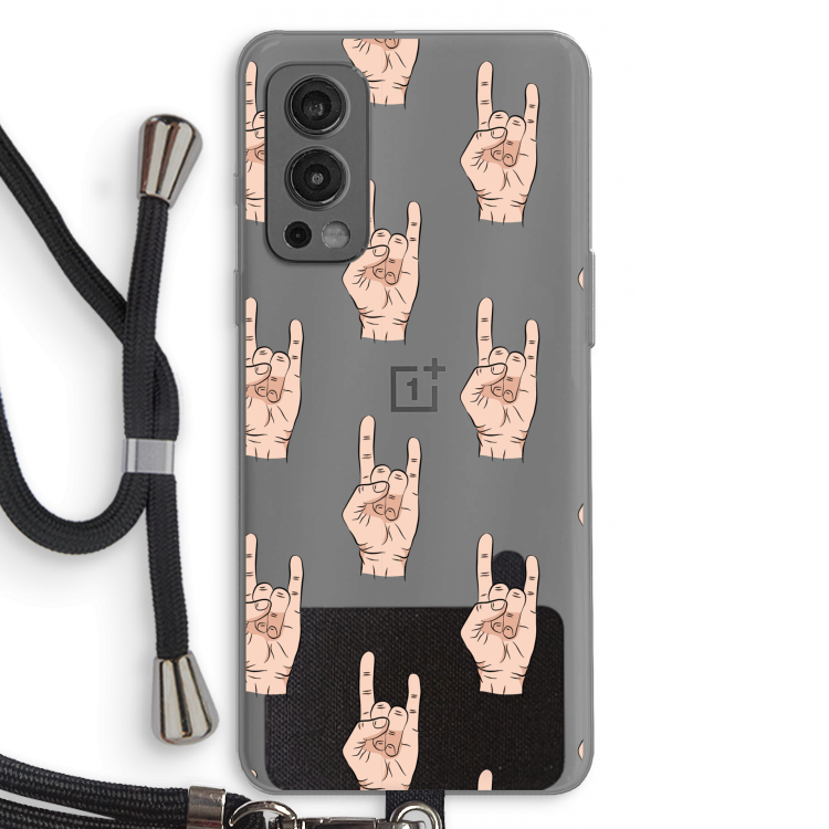 Rock: OnePlus Nord 2 5G Transparant Hoesje met koord