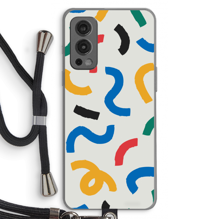 Illustratieve pop 2: OnePlus Nord 2 5G Transparant Hoesje met koord
