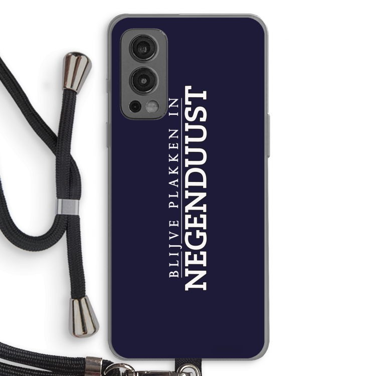 Blijve plakken in Negenduust: OnePlus Nord 2 5G Transparant Hoesje met koord