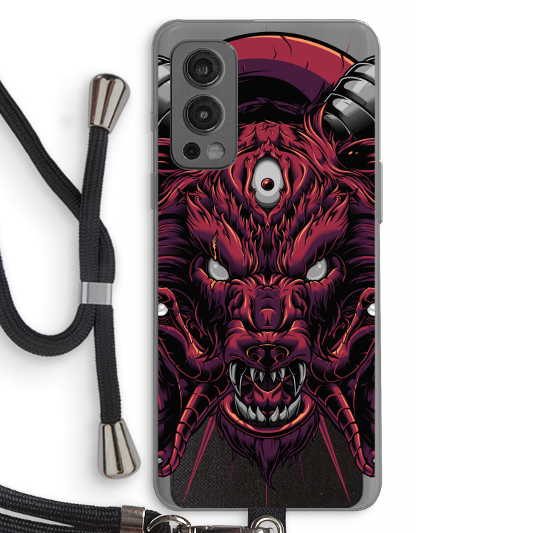 Hell Hound and Serpents: OnePlus Nord 2 5G Transparant Hoesje met koord