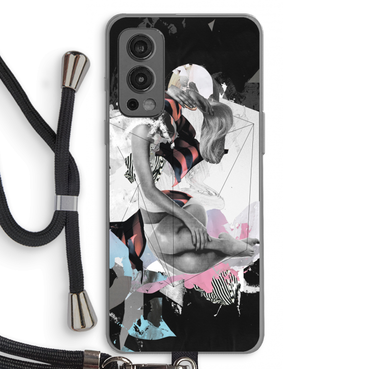 Camouflage de sommeil: OnePlus Nord 2 5G Transparant Hoesje met koord
