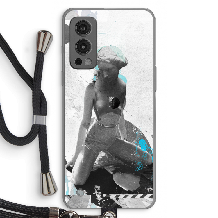 I will not feel a thing: OnePlus Nord 2 5G Transparant Hoesje met koord