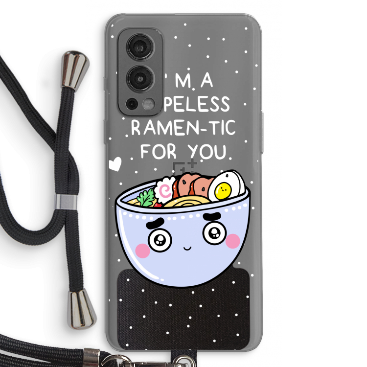 I'm A Hopeless Ramen-Tic For You: OnePlus Nord 2 5G Transparant Hoesje met koord
