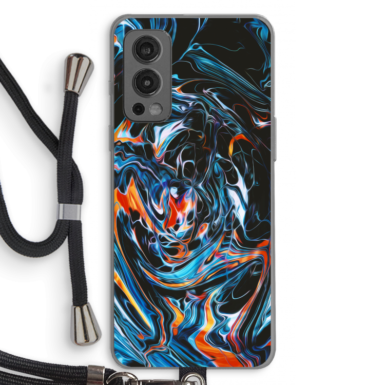 Black Unicorn: OnePlus Nord 2 5G Transparant Hoesje met koord