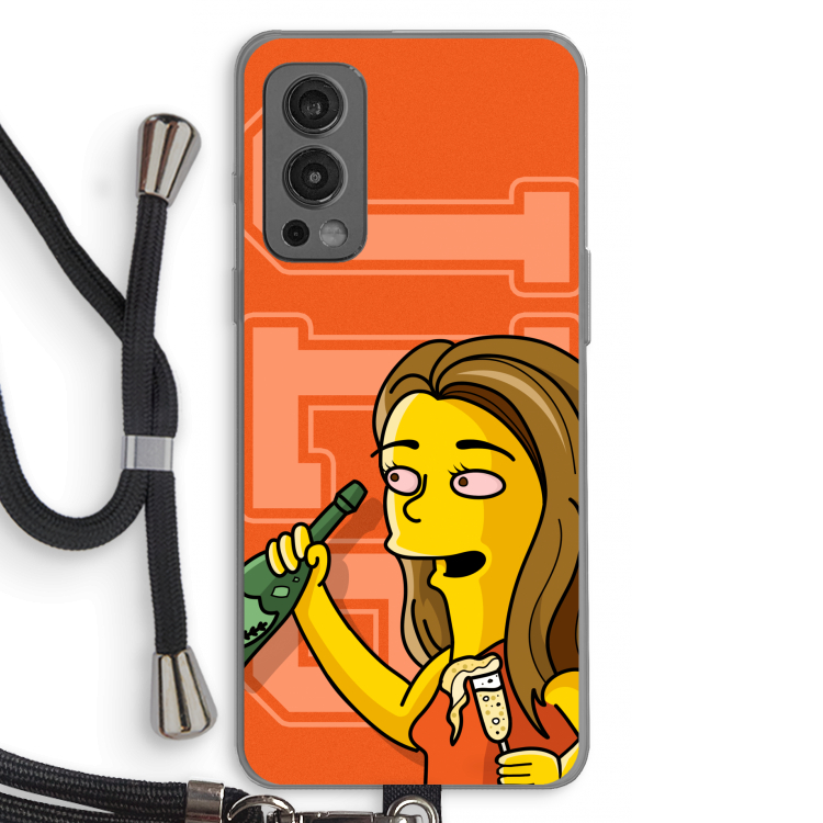 Jamie Lee Simpson: OnePlus Nord 2 5G Transparant Hoesje met koord