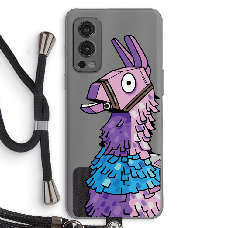 Lama: OnePlus Nord 2 5G Transparant Hoesje met koord