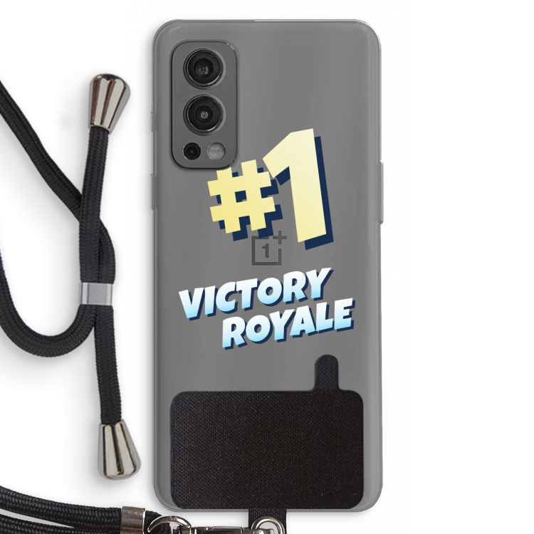 Victory Royale: OnePlus Nord 2 5G Transparant Hoesje met koord