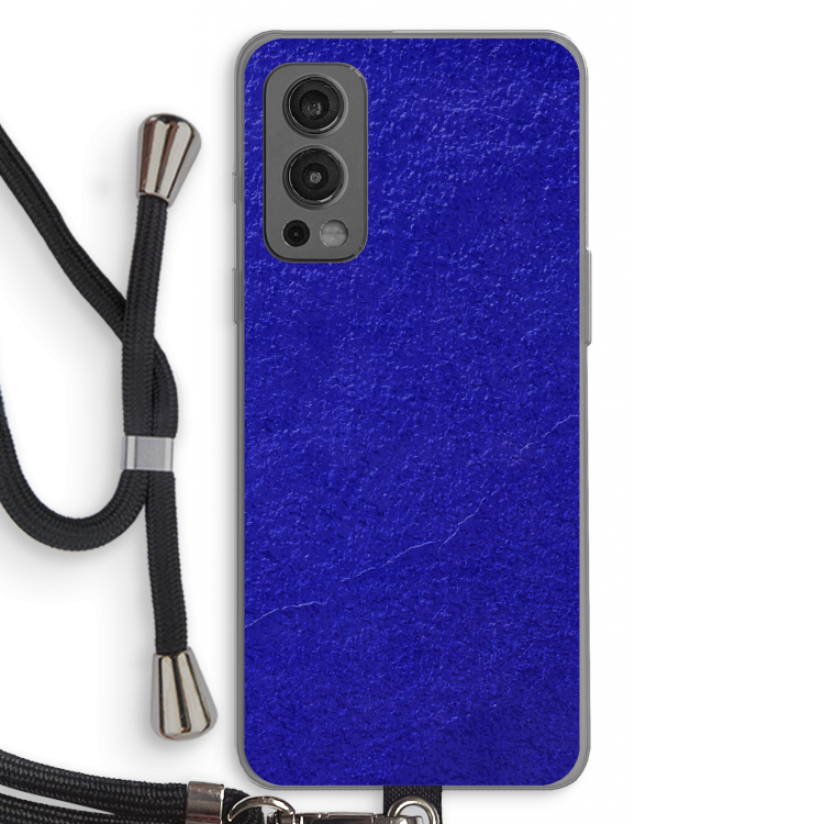Majorelle Blue: OnePlus Nord 2 5G Transparant Hoesje met koord