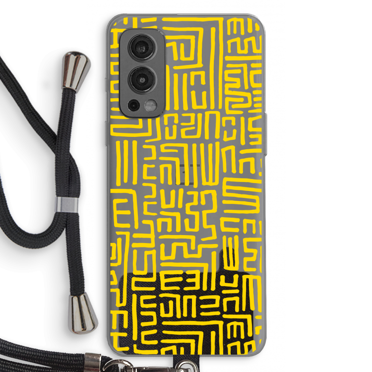 Majorelle Blue Print: OnePlus Nord 2 5G Transparant Hoesje met koord