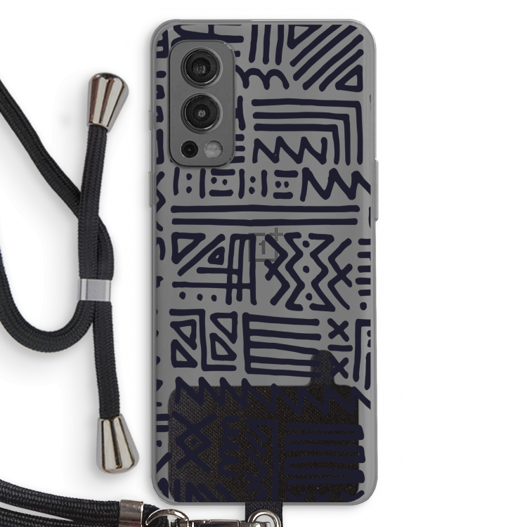 Marrakech print: OnePlus Nord 2 5G Transparant Hoesje met koord