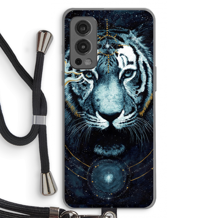 Darkness Tiger: OnePlus Nord 2 5G Transparant Hoesje met koord