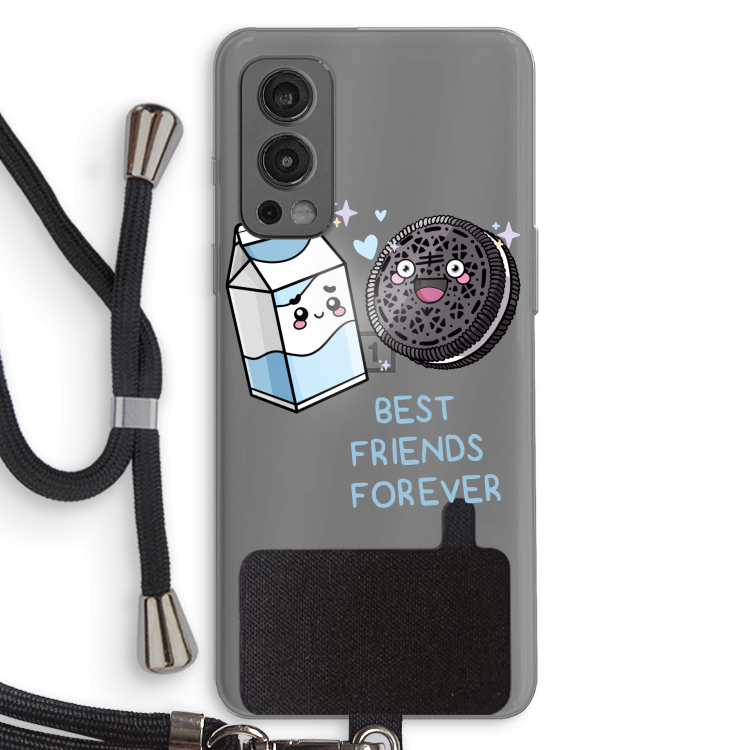 Best Friend Forever: OnePlus Nord 2 5G Transparant Hoesje met koord