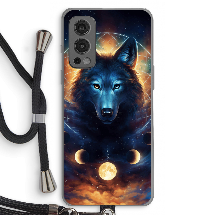 Wolf Dreamcatcher: OnePlus Nord 2 5G Transparant Hoesje met koord