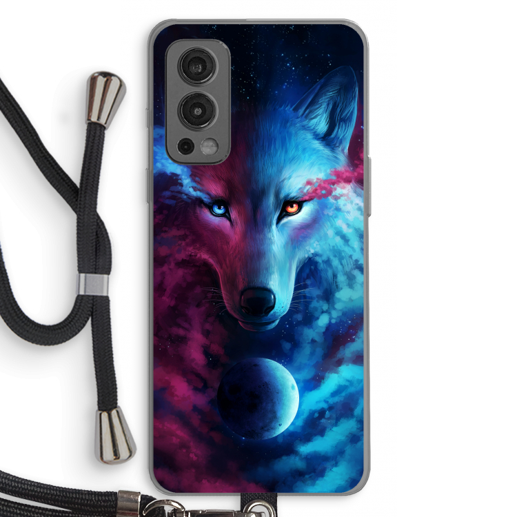 Where Light And Dark Meet: OnePlus Nord 2 5G Transparant Hoesje met koord