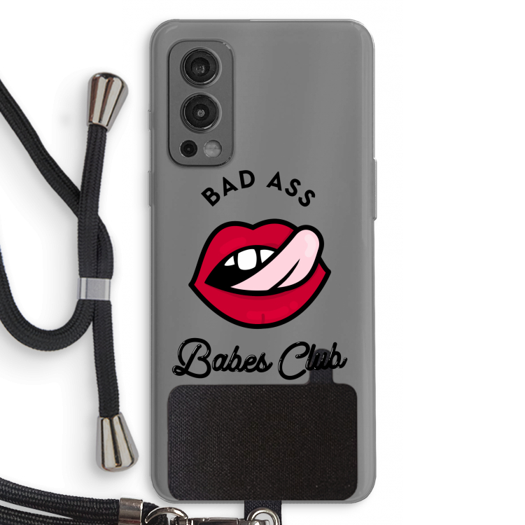 Badass Babes Club: OnePlus Nord 2 5G Transparant Hoesje met koord