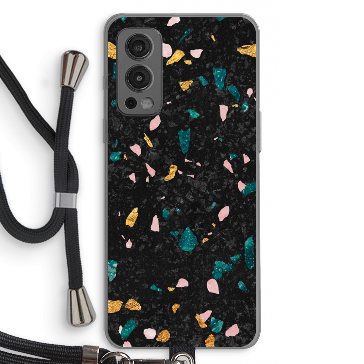 Terrazzo N°10: OnePlus Nord 2 5G Transparant Hoesje met koord