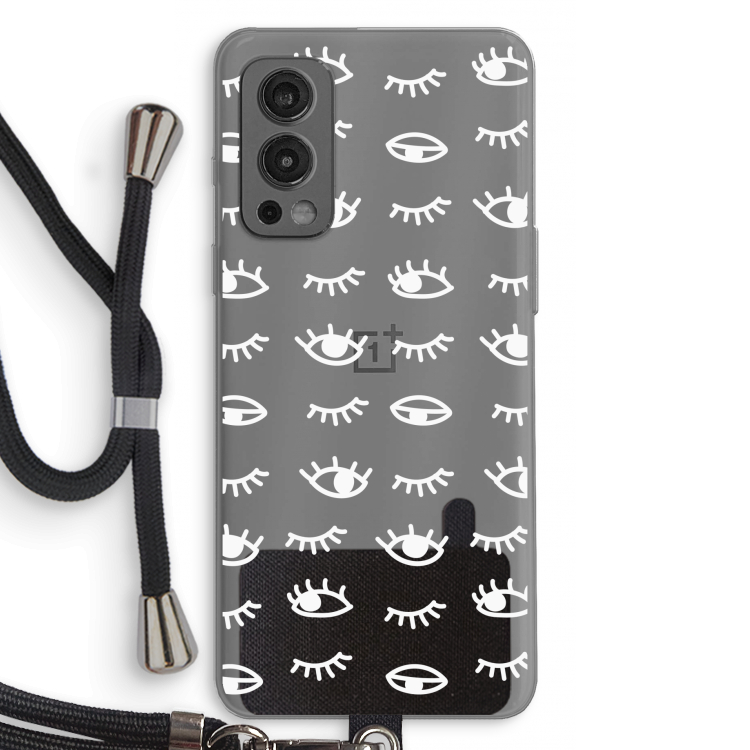 Eye pattern #3: OnePlus Nord 2 5G Transparant Hoesje met koord