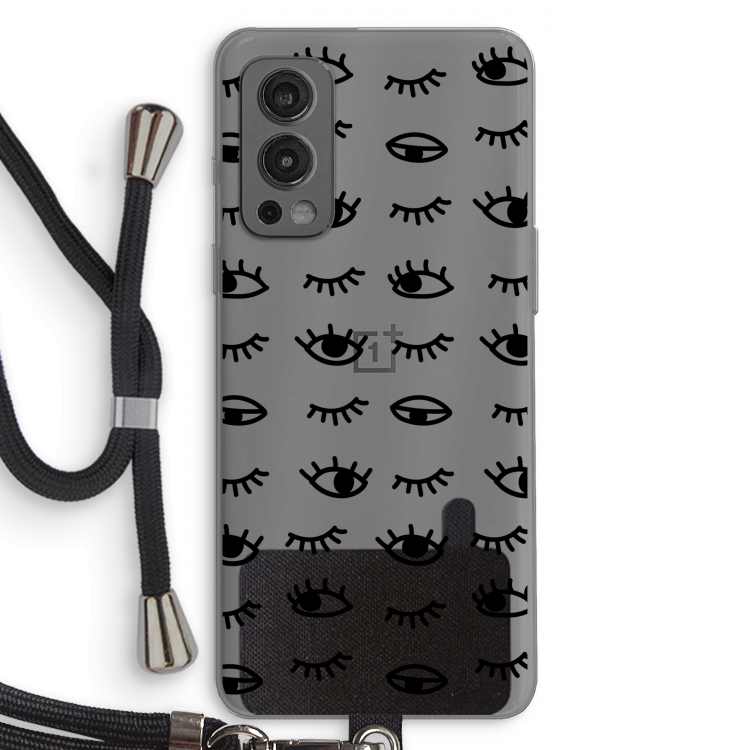 Eye pattern #2: OnePlus Nord 2 5G Transparant Hoesje met koord