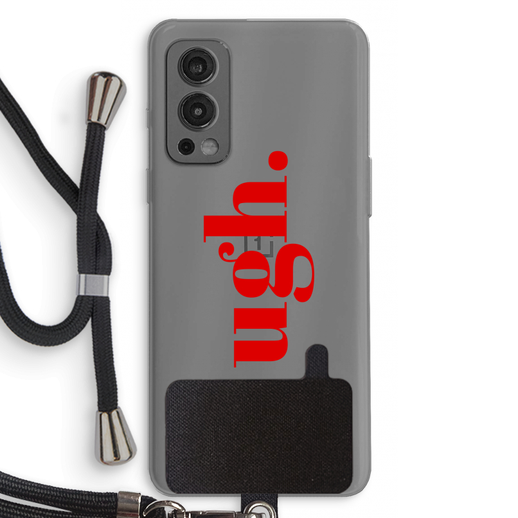 Ugh: OnePlus Nord 2 5G Transparant Hoesje met koord