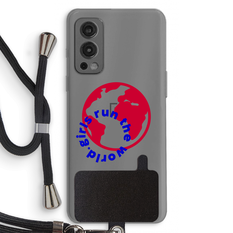 Run The World: OnePlus Nord 2 5G Transparant Hoesje met koord