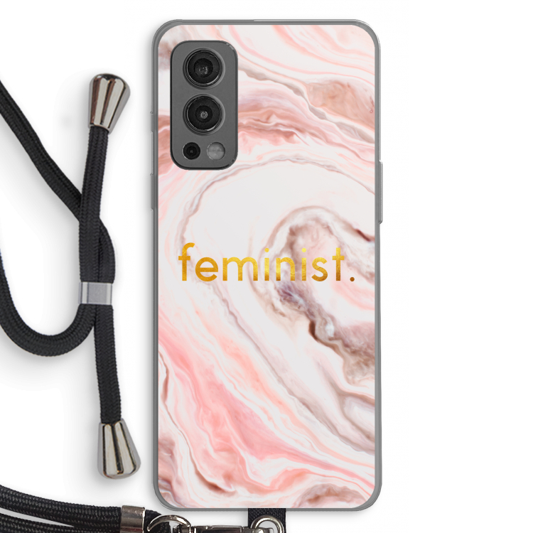 Feminist: OnePlus Nord 2 5G Transparant Hoesje met koord