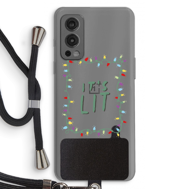 It's Lit: OnePlus Nord 2 5G Transparant Hoesje met koord