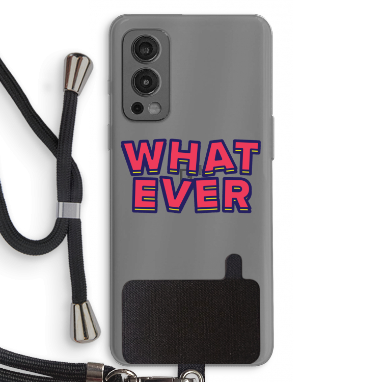 Whatever: OnePlus Nord 2 5G Transparant Hoesje met koord