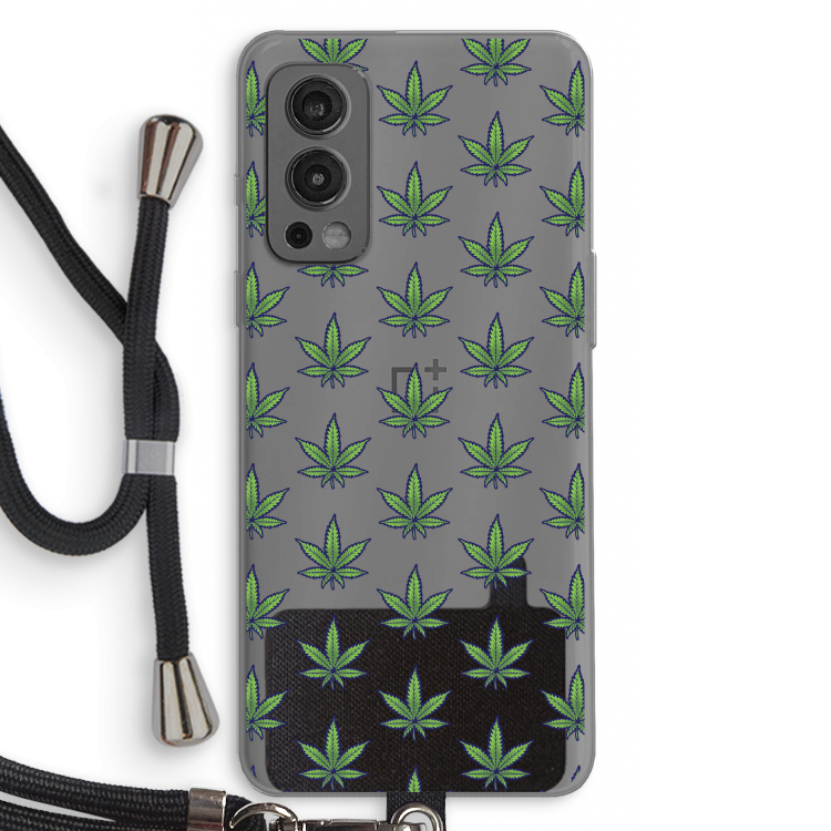 Weed: OnePlus Nord 2 5G Transparant Hoesje met koord