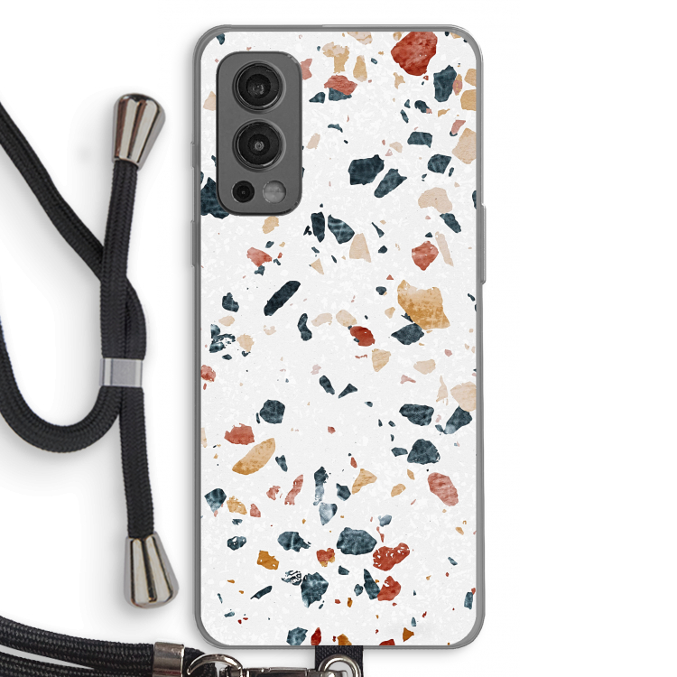 Terrazzo N°4: OnePlus Nord 2 5G Transparant Hoesje met koord