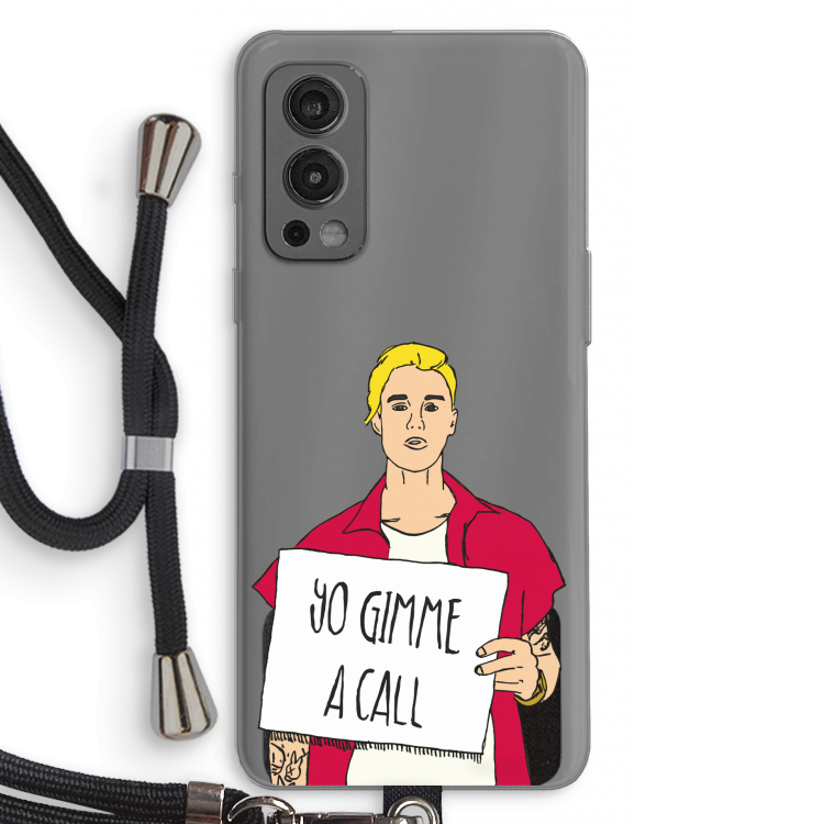Gimme a call: OnePlus Nord 2 5G Transparant Hoesje met koord