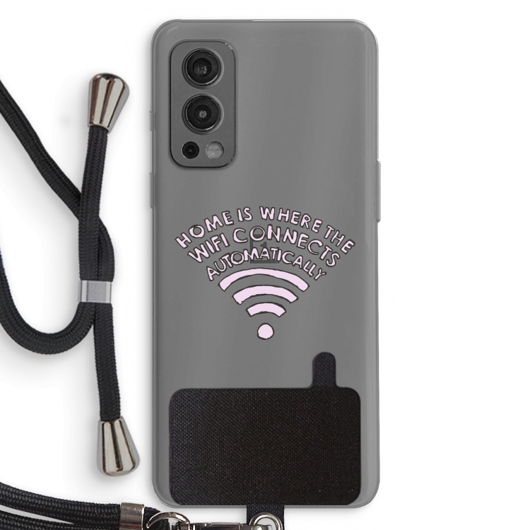 Home Is Where The Wifi Is: OnePlus Nord 2 5G Transparant Hoesje met koord