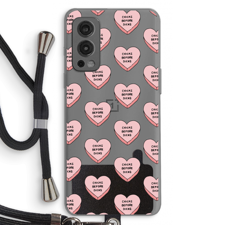 Chicks before dicks: OnePlus Nord 2 5G Transparant Hoesje met koord