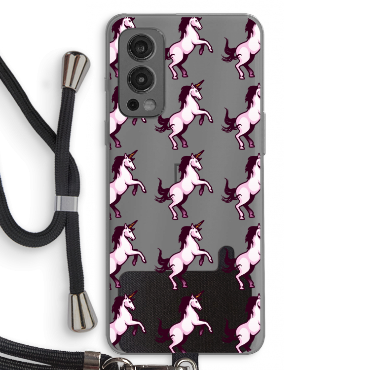 Musketon Unicorn: OnePlus Nord 2 5G Transparant Hoesje met koord
