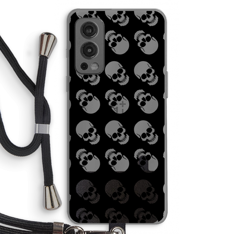 Musketon Skulls: OnePlus Nord 2 5G Transparant Hoesje met koord