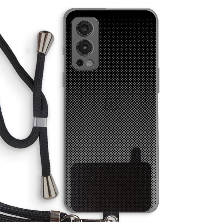Musketon Halftone: OnePlus Nord 2 5G Transparant Hoesje met koord