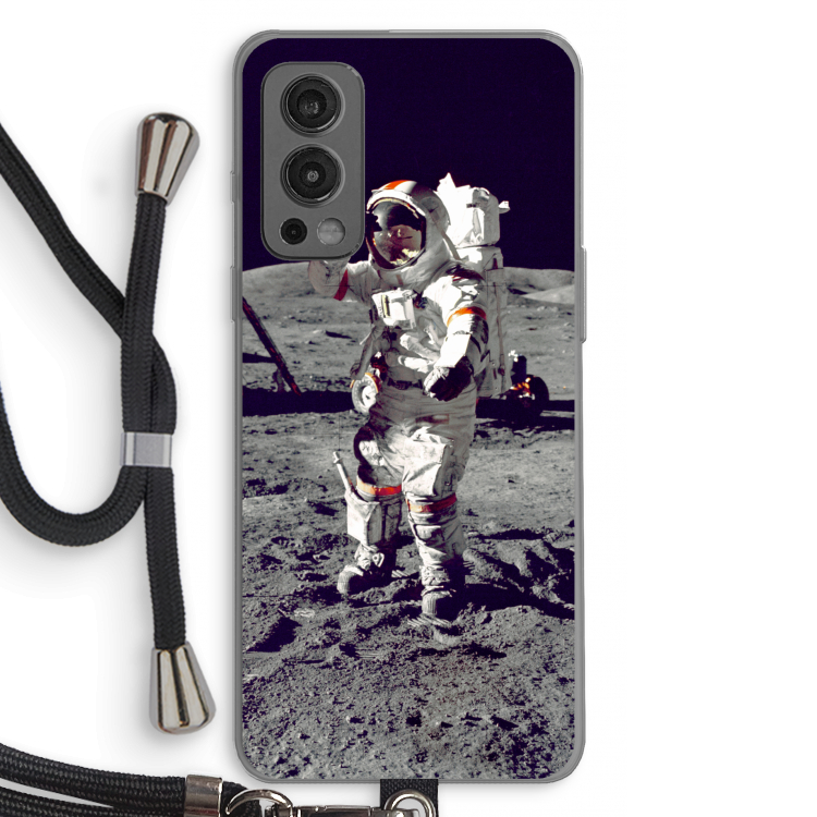 Spaceman: OnePlus Nord 2 5G Transparant Hoesje met koord