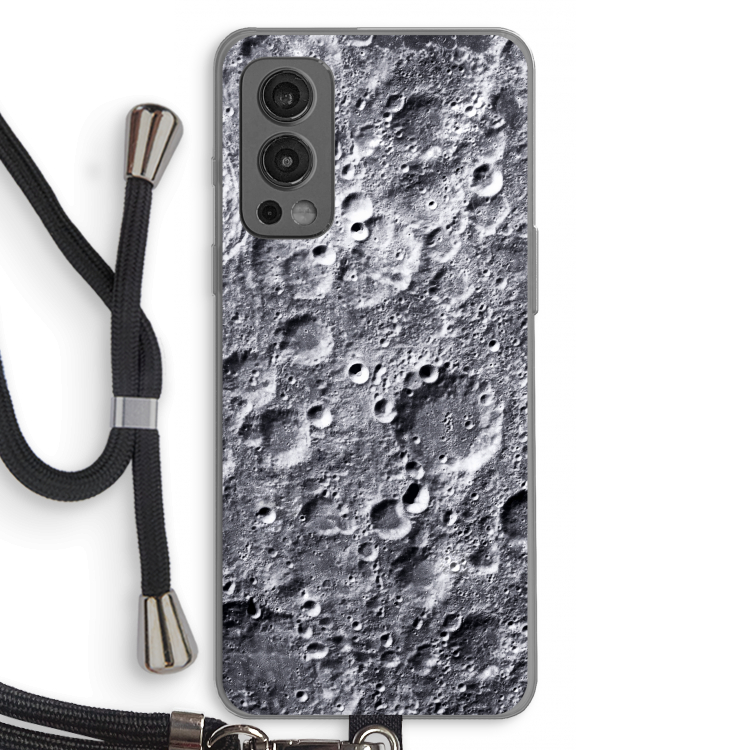 Maanlandschap: OnePlus Nord 2 5G Transparant Hoesje met koord