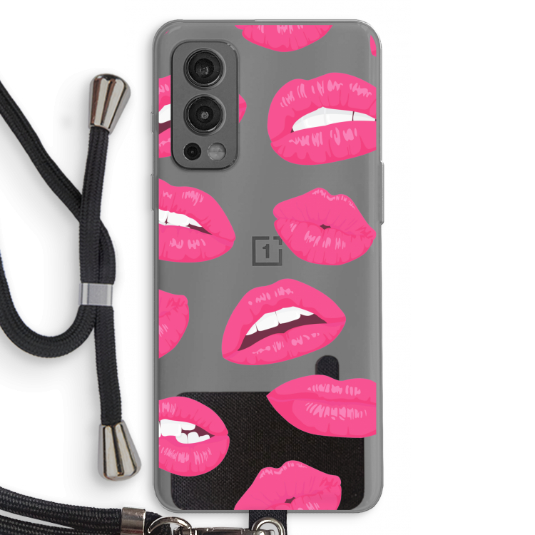 Bite my lip: OnePlus Nord 2 5G Transparant Hoesje met koord