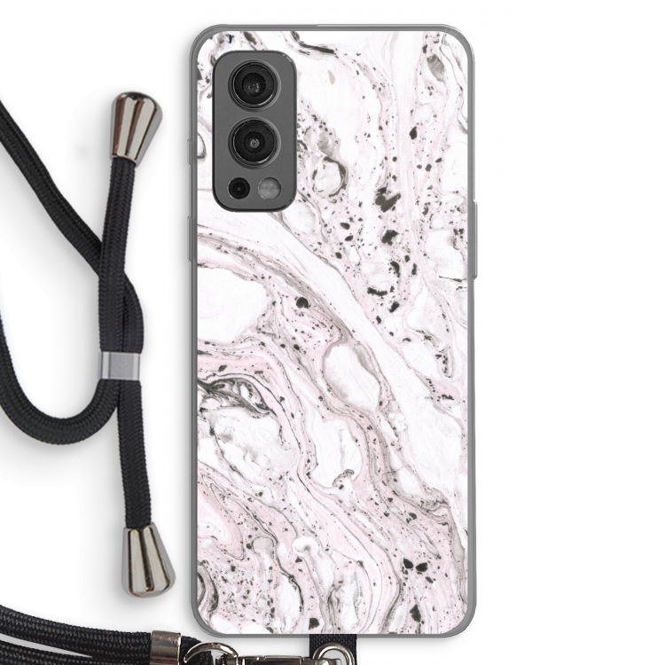 Mengelmoes: OnePlus Nord 2 5G Transparant Hoesje met koord