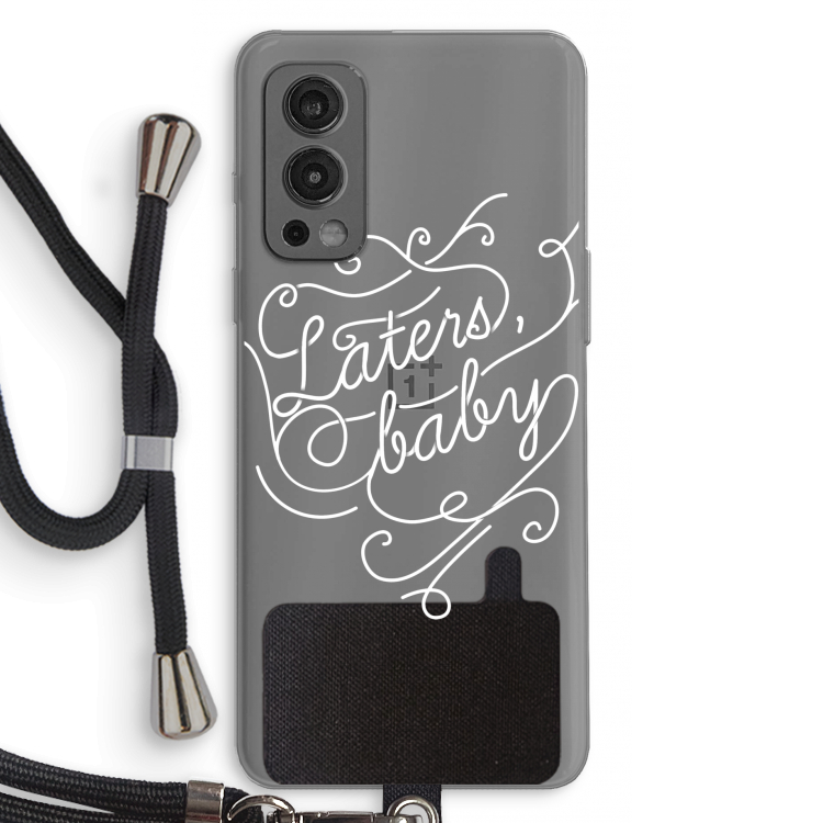 Laters, baby: OnePlus Nord 2 5G Transparant Hoesje met koord