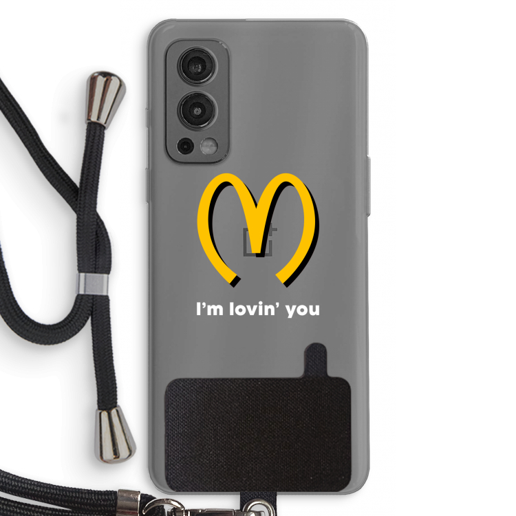 I'm lovin' you: OnePlus Nord 2 5G Transparant Hoesje met koord