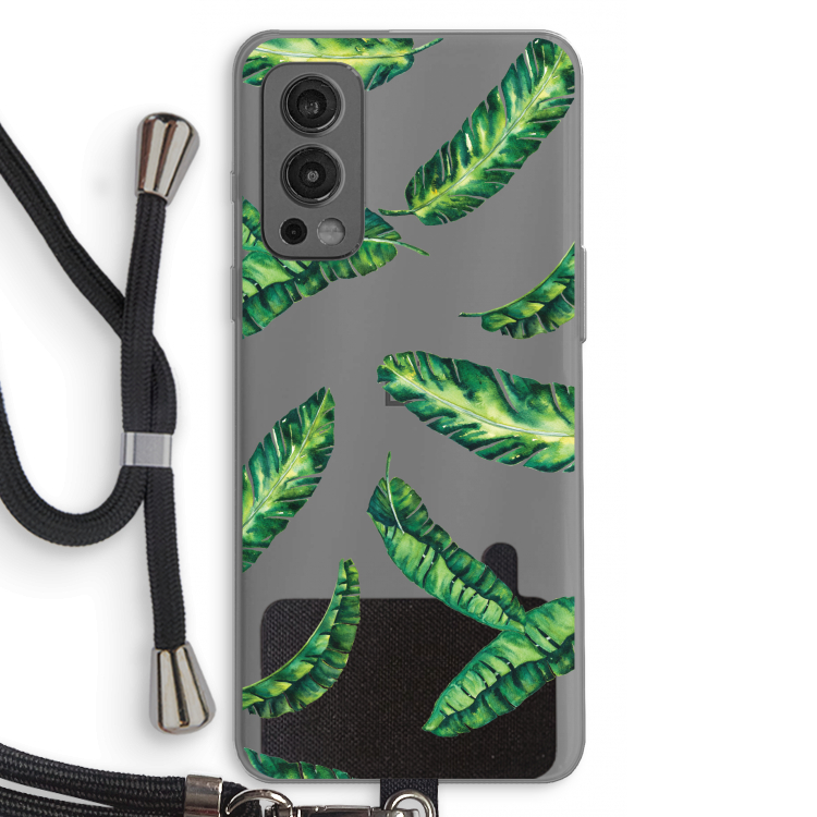 Lange bladeren: OnePlus Nord 2 5G Transparant Hoesje met koord