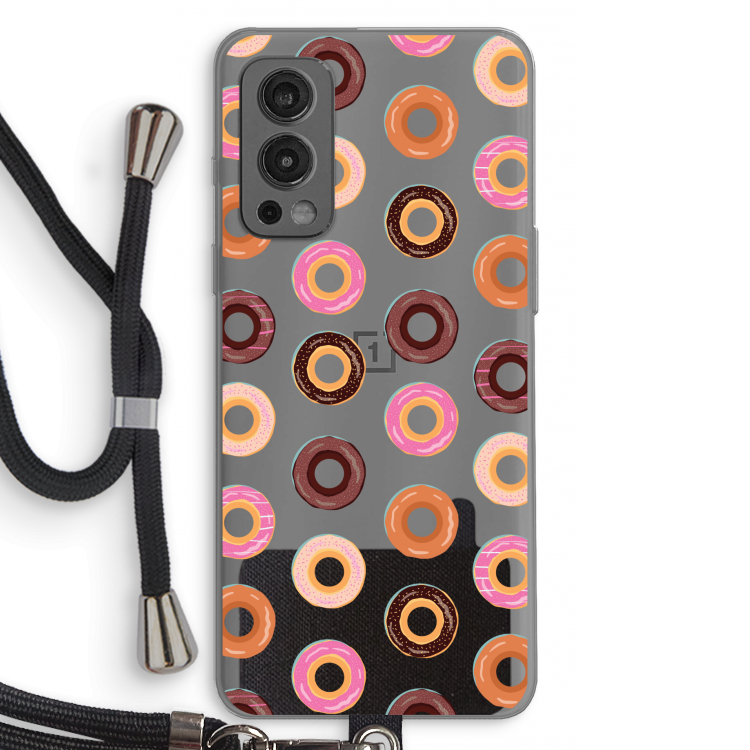 Donuts: OnePlus Nord 2 5G Transparant Hoesje met koord