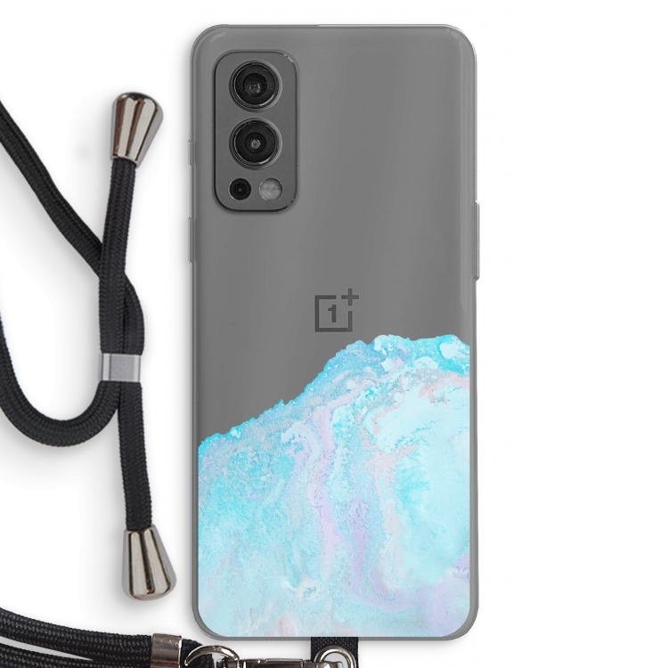 Fantasie pastel: OnePlus Nord 2 5G Transparant Hoesje met koord