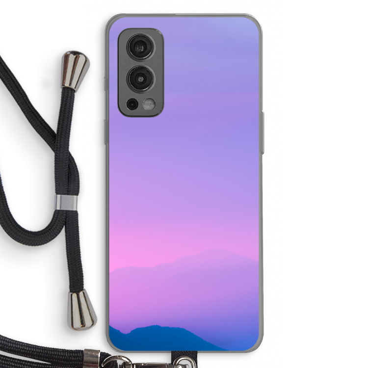 Sunset pastel: OnePlus Nord 2 5G Transparant Hoesje met koord