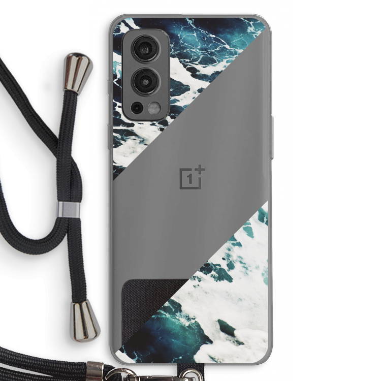 Golven: OnePlus Nord 2 5G Transparant Hoesje met koord