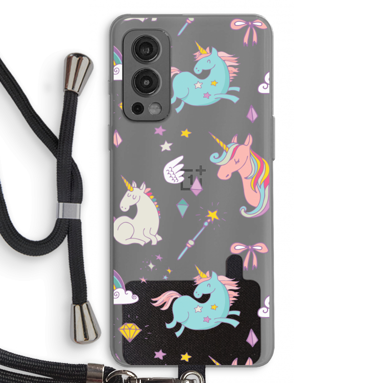 Fantasiewereld: OnePlus Nord 2 5G Transparant Hoesje met koord