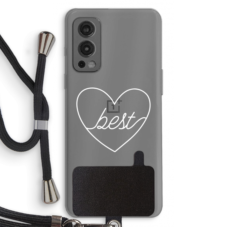 Best heart pastel: OnePlus Nord 2 5G Transparant Hoesje met koord